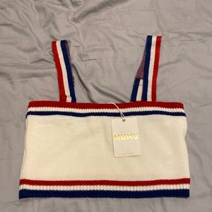 Mumu crop sweater top in size small